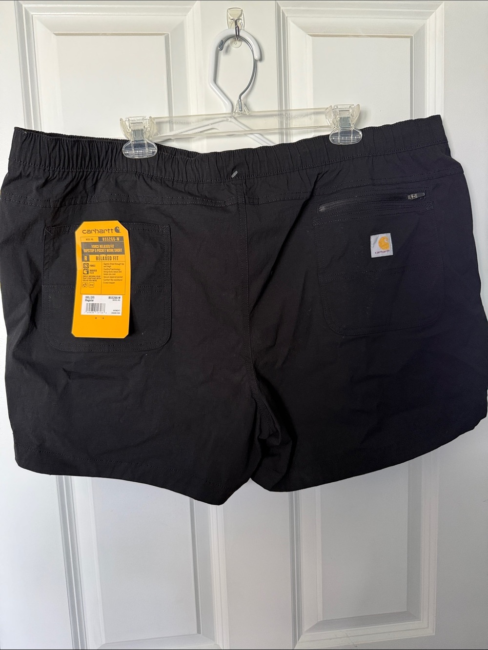 Carhartt Black Elastic Waist Cargo Shorts - Picture 2 of 5